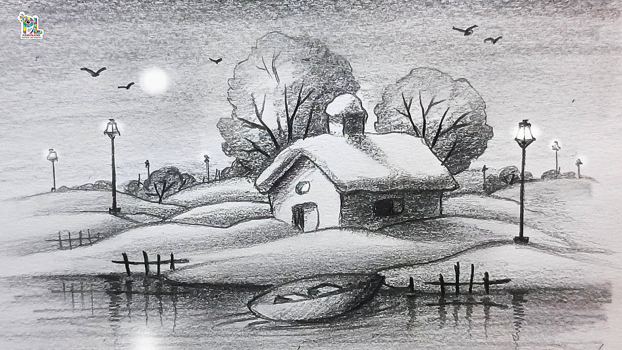 How to draw landscape art for beginners