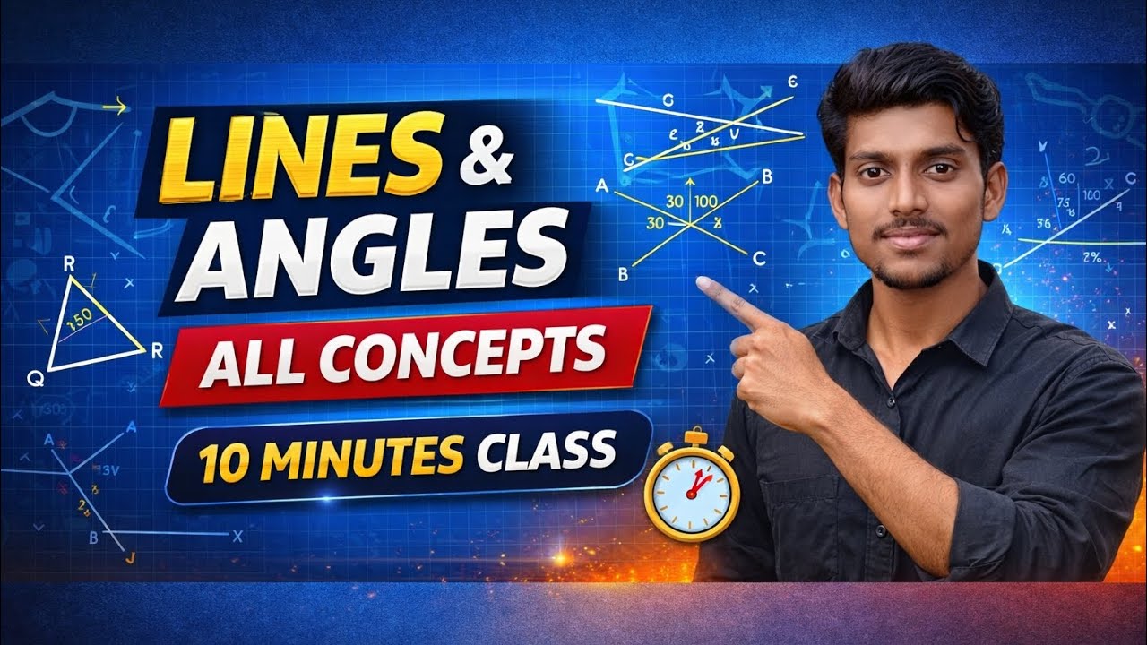 📐 Lines & Angles Full Concepts | 10 Minutes Complete Revision | SSC/Railway/All Exams