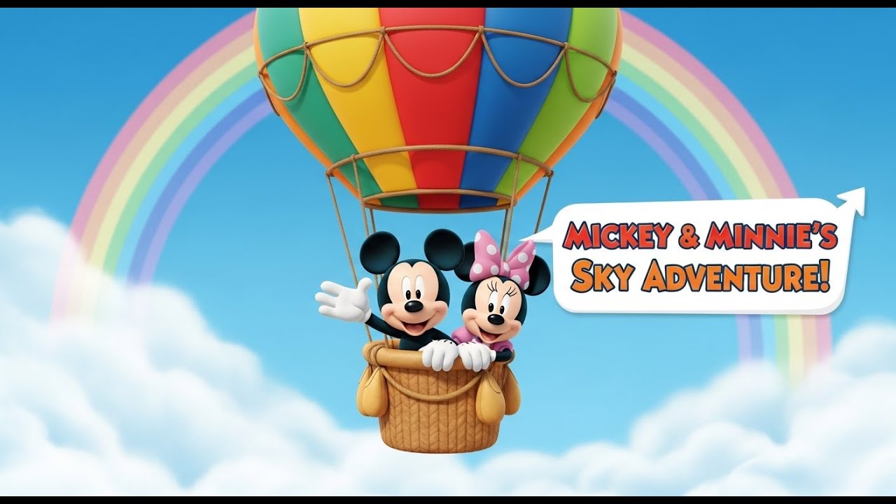 Mickey and Minnie Mouse Hot Air Balloon Adventure | Fun & Joyful Kids Story