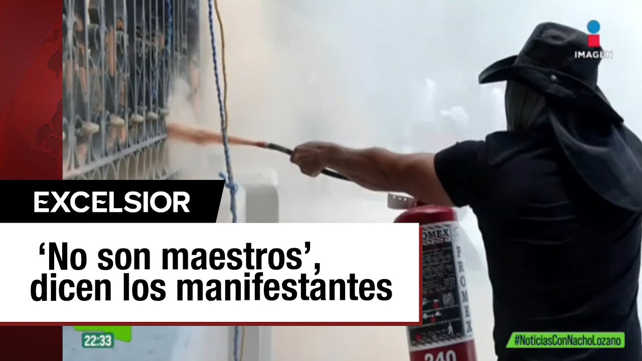 Ri&ntilde;a en Gobernaci&oacute;n: Protesta de la CNTE acaba en disturbios