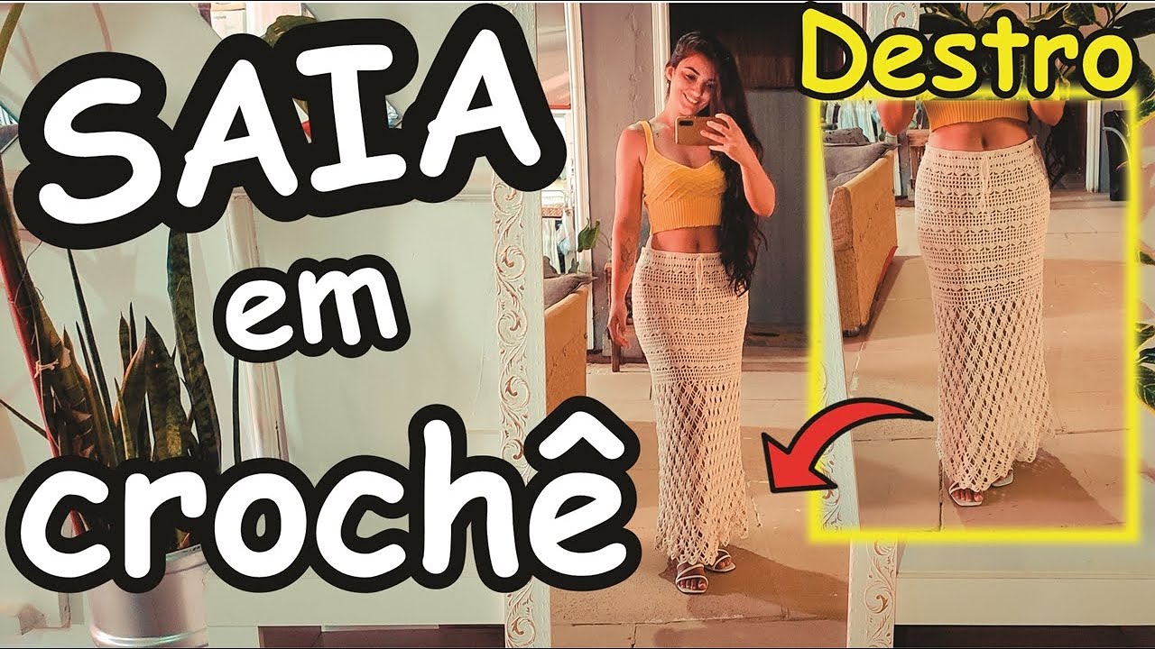 (DESTRO) SAIA MACEIÓ EM CROCHÊ - PASSO A PASSO