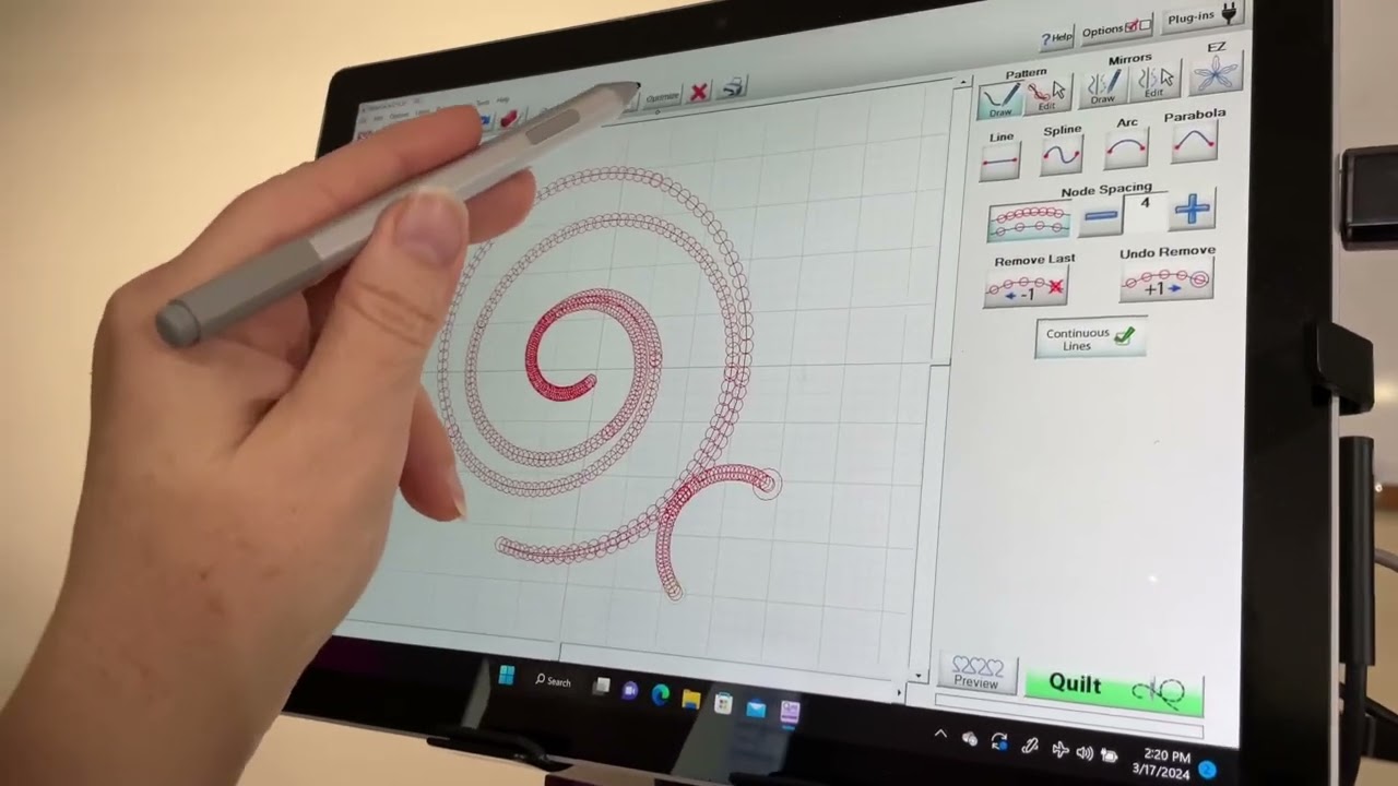 Downloading quilting patterns onto Quilt CAD ￼