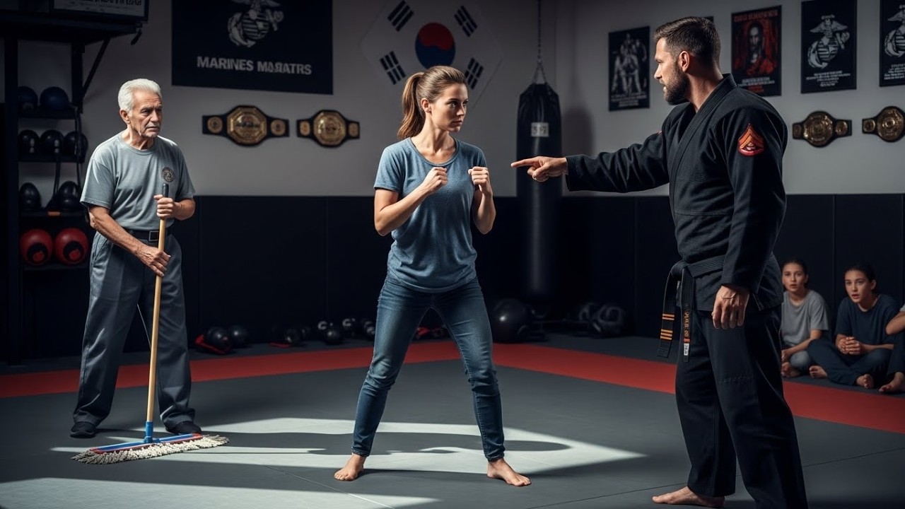 Black Belt Challenged Her Defending a Janitor — Not Knowing She's a SEAL
