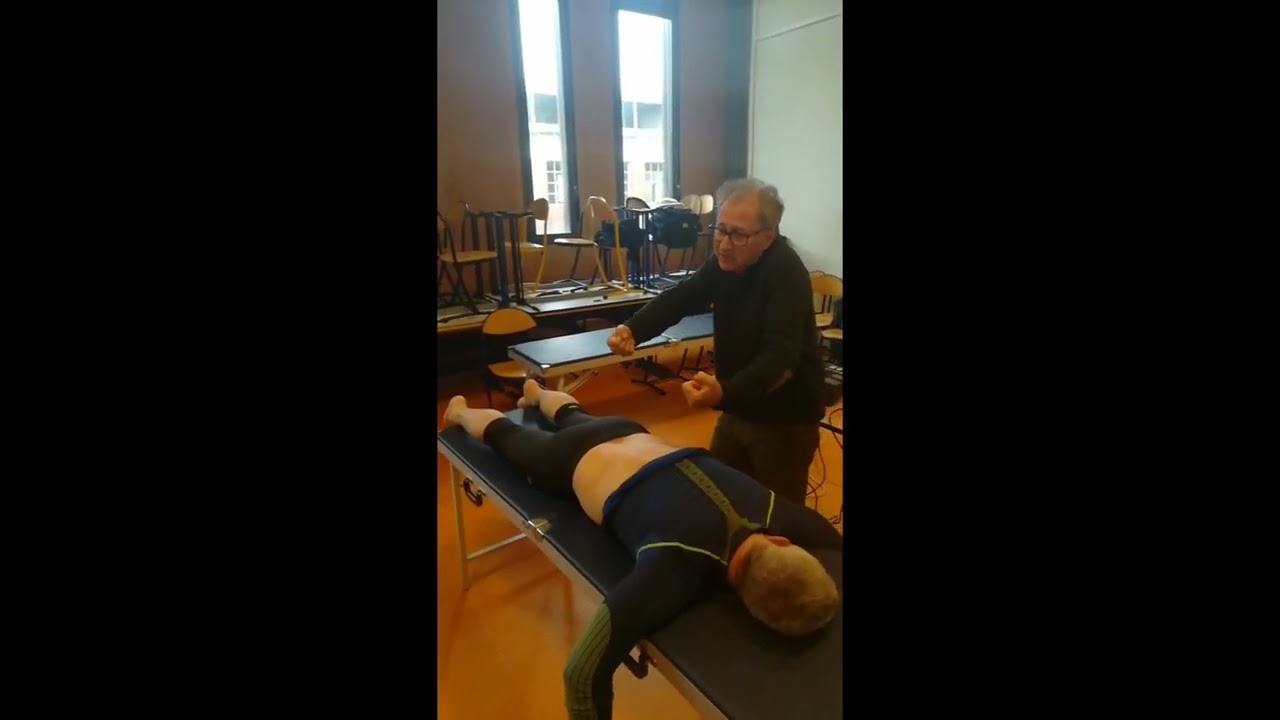 OSTEOPATHIE DU BASSIN: test d'extensibilité du psoas-iliaque en décubitus ventral