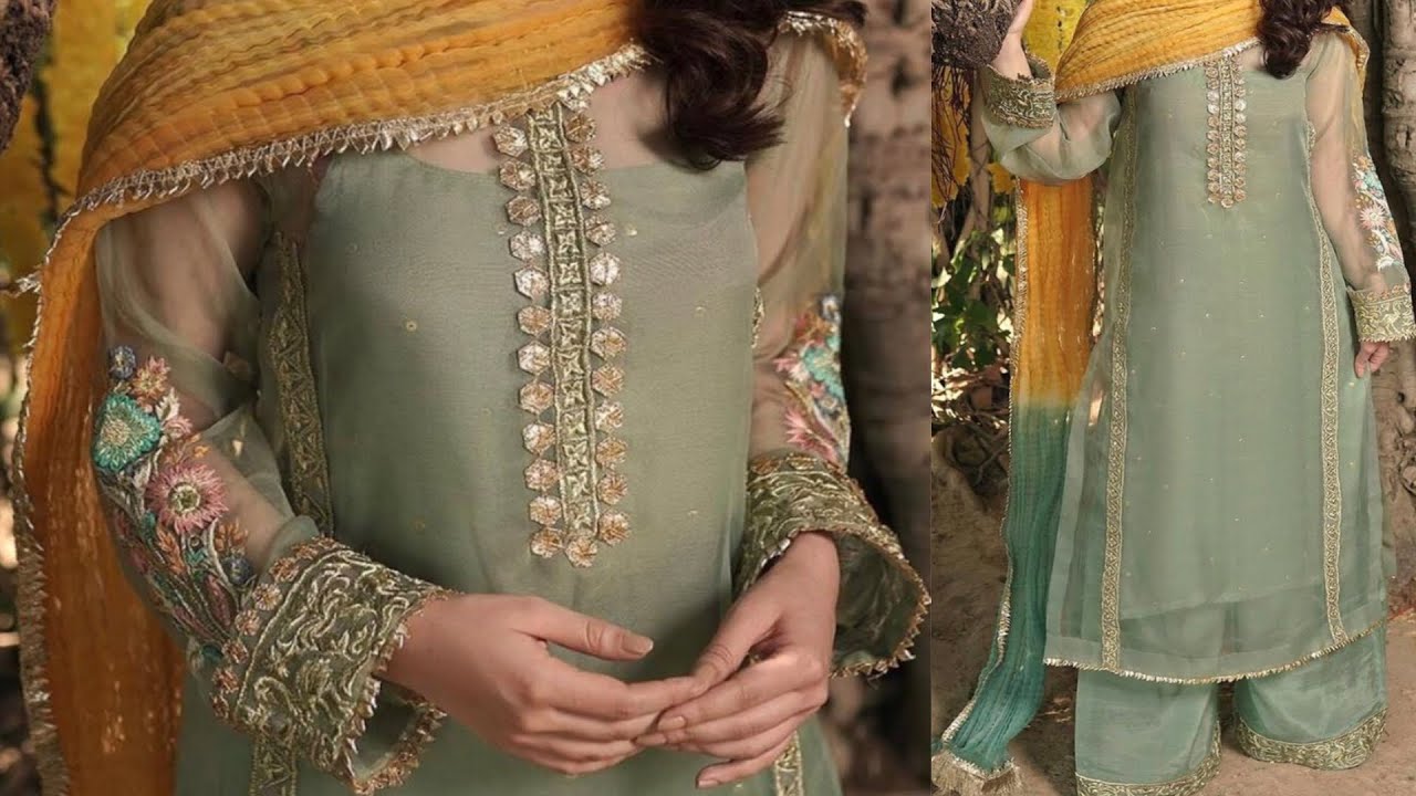 DIY| Latest Neck  Design 2022|New Neck Design Ideas|Make Your Gota Mehndi Dress At Home