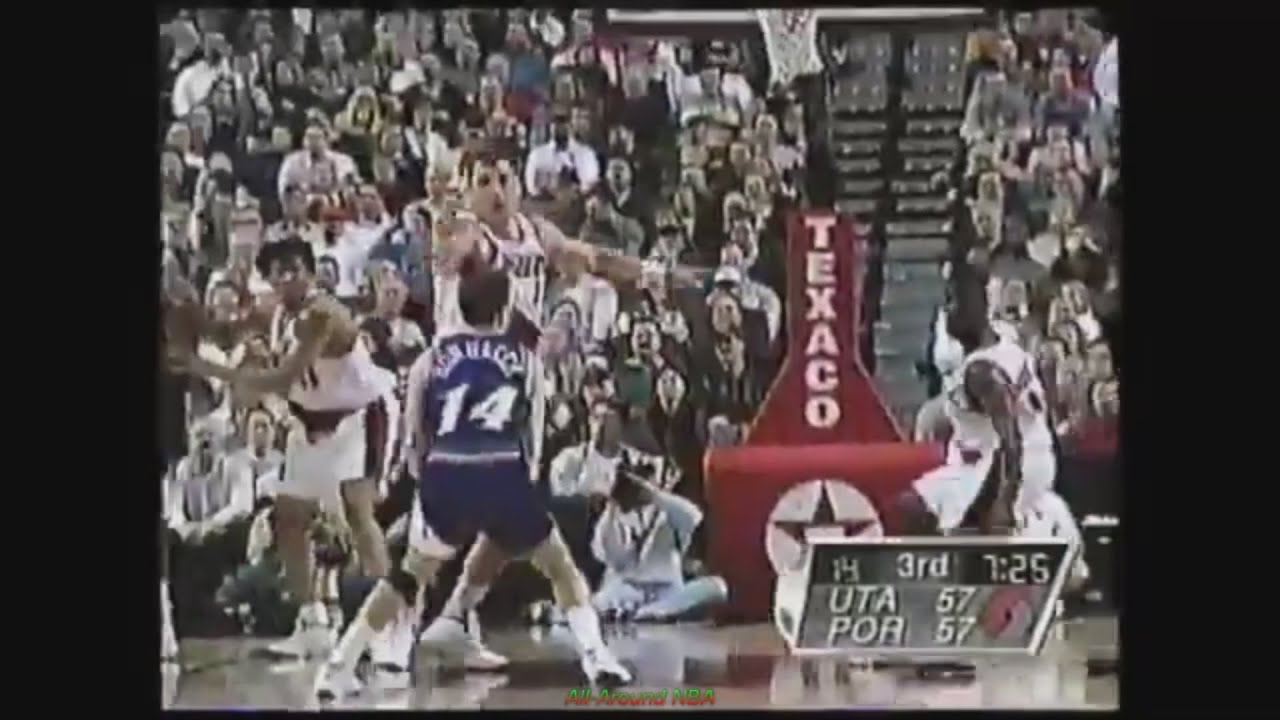 Jeff Hornacek 23 Points 8 Ast 3 Stl @ Trail Blazers, 1999.