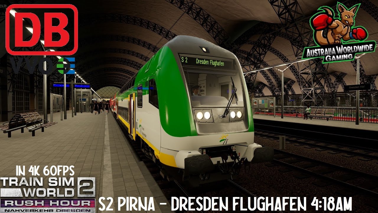 S2 Pirna - Dresden Flughafen 4:18am Nahverkehr Dresden : Train Sim World 2 Rush Hour IN 4K 60FPS