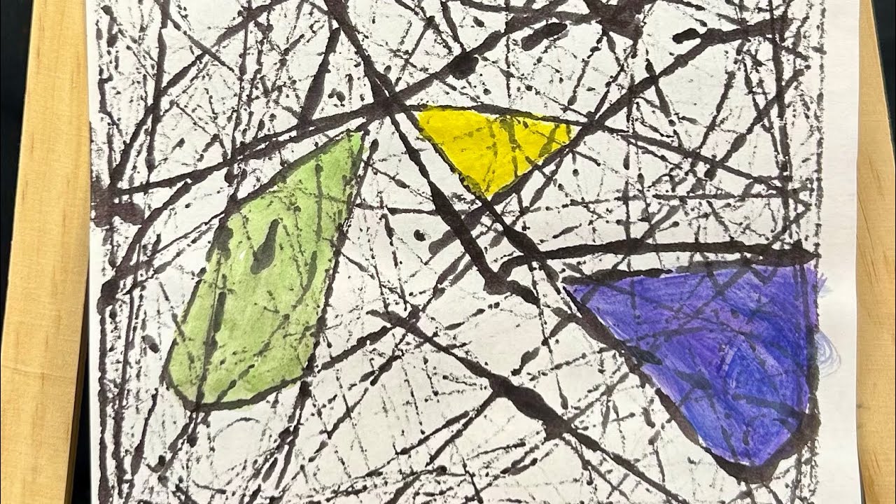 An Old Woman Making Things is live!  Playing with ink and watercolor and abstract.