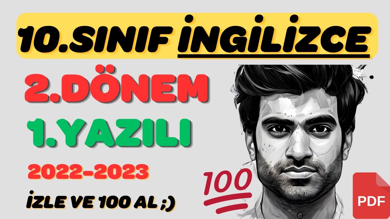 10. SINIF İNGİLİZCE 2. DÖNEM 1. YAZILI | 2022-2023