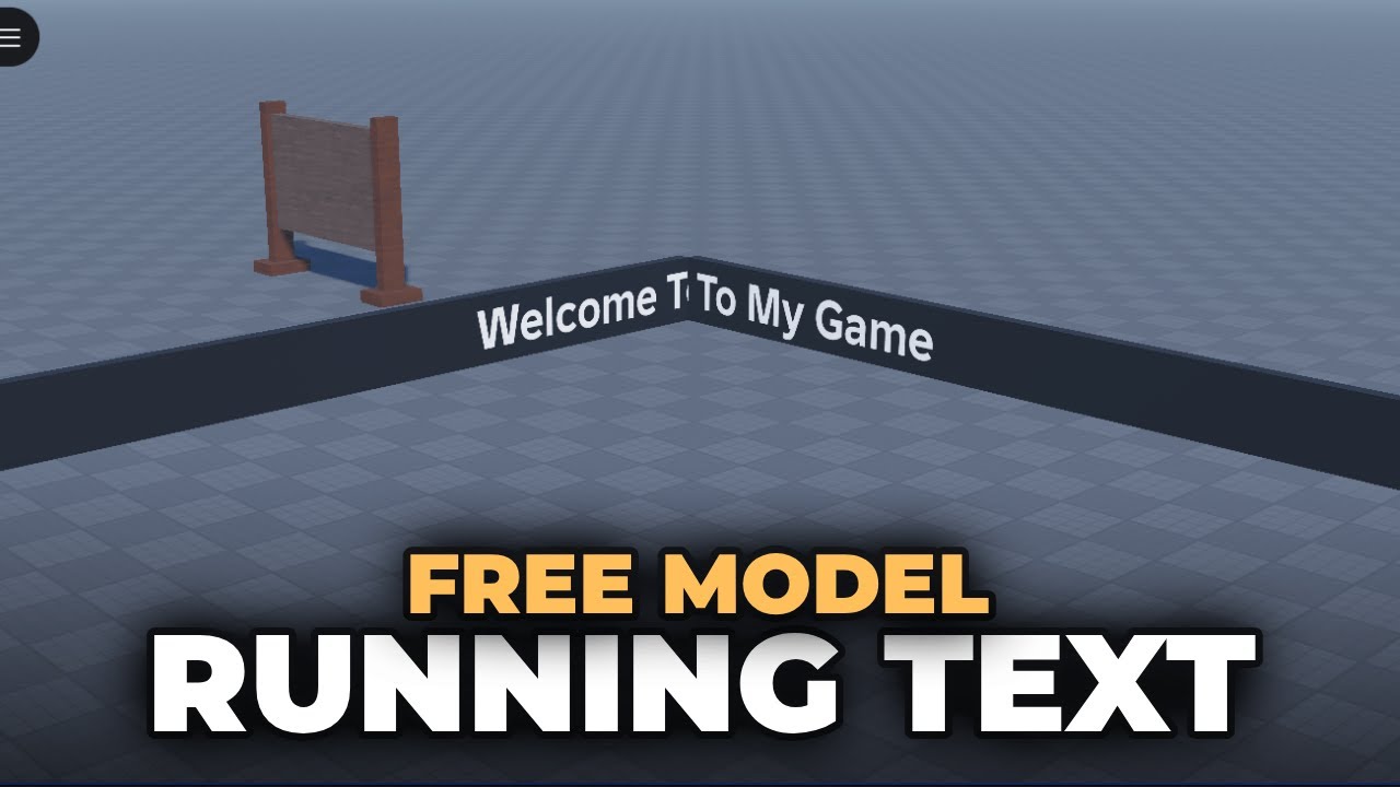 (FREE MODEL) SIMPLE RUNNING TEXT | ROBLOX STUDIO INDONESIA