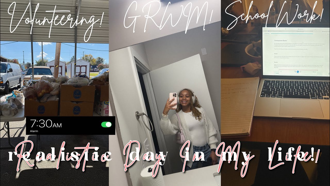 REALISTIC college day in the life of a freshman | volunteering, grwm, classes + more!