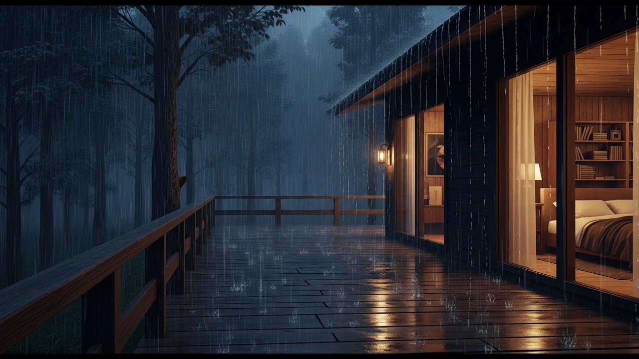 No Music Only Sound of Rain Fall Asleep With The Soothing Sounds Of Rain And Thunder