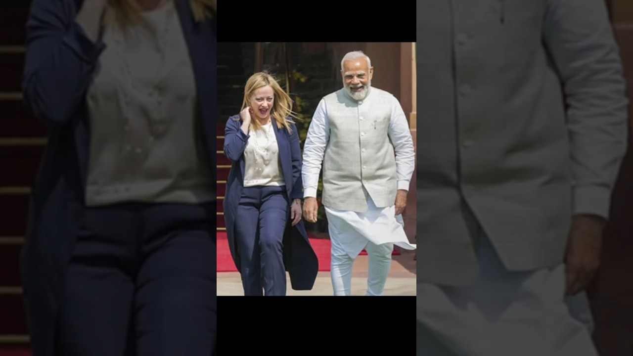 PM Modi 🤝 PM Meloni ❤️✨#Meloni#Modi❤️🙏#SanataniSangita#youtubeshorts#trending#viralvideo