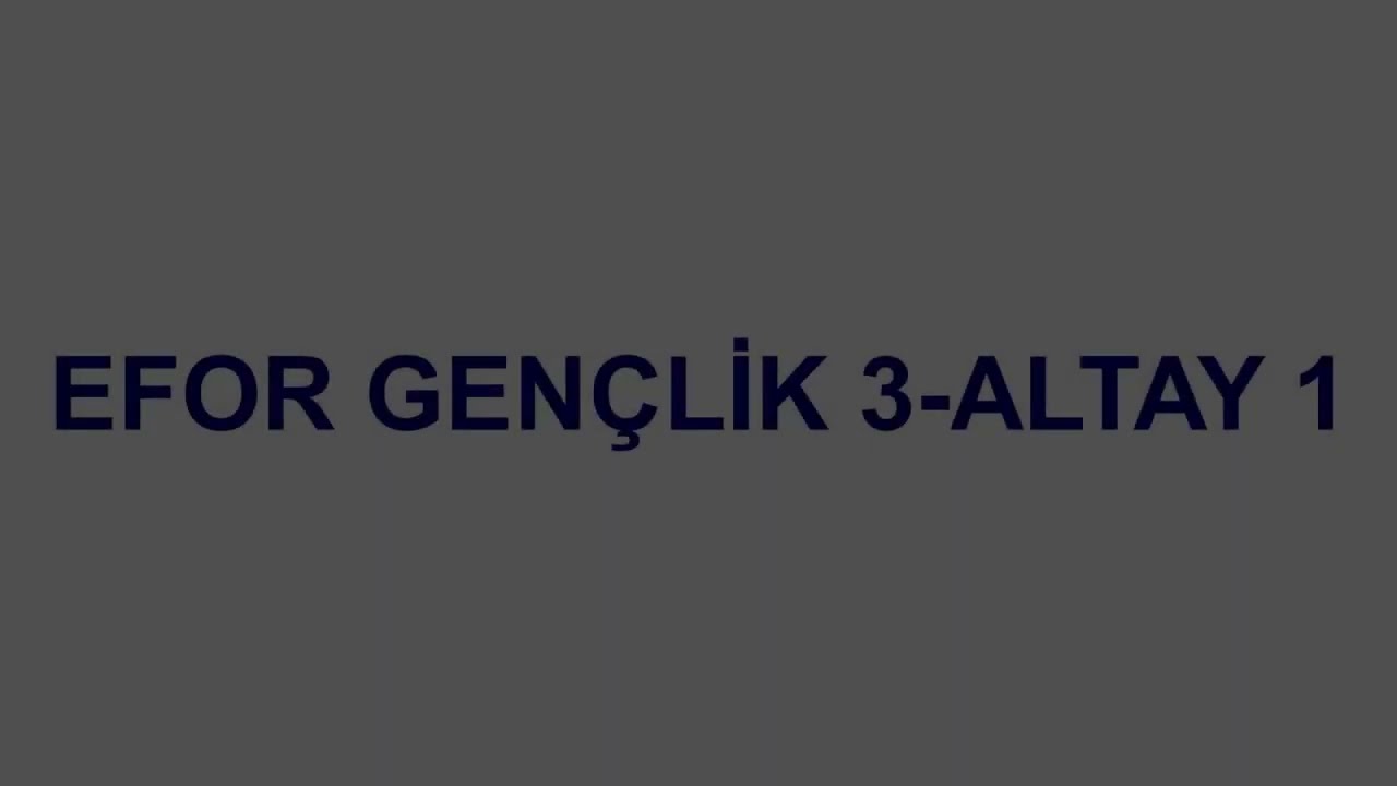 EFOR GEN&Ccedil;LİK - ALTAY KADIN VOLEYBOL 2 NCİ LİG
