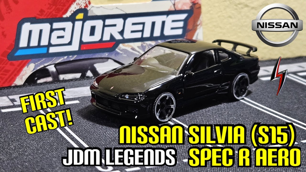 Cast Terbaru - Majorette Nissan Silvia (S15) Spec R Aero Black Edition