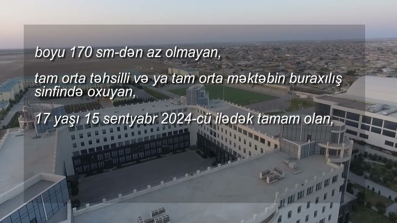 Fövqəladə Hallar Nazirliyinin Akademiyasına 2024/2025-cI tədris ili üçün kursant qəbulu