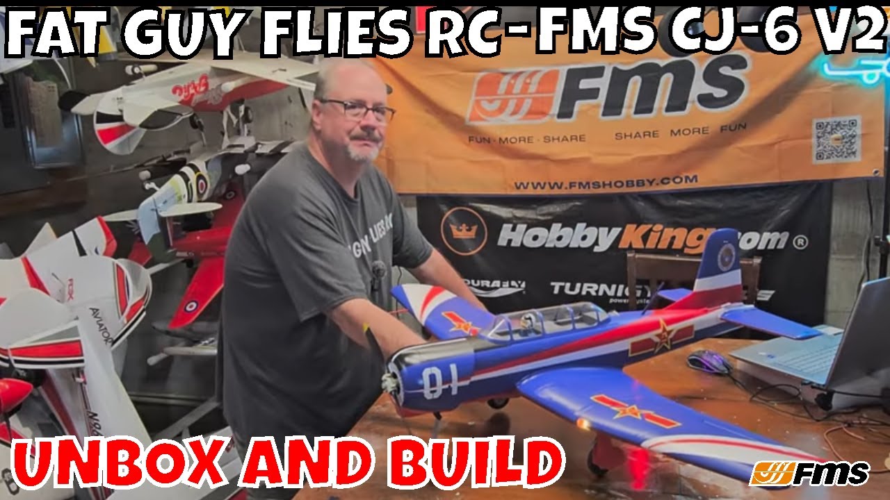 Распаковка и сборка FMS CJ-6 V2 #авиация #самолет #fmsrc #самолет #rc