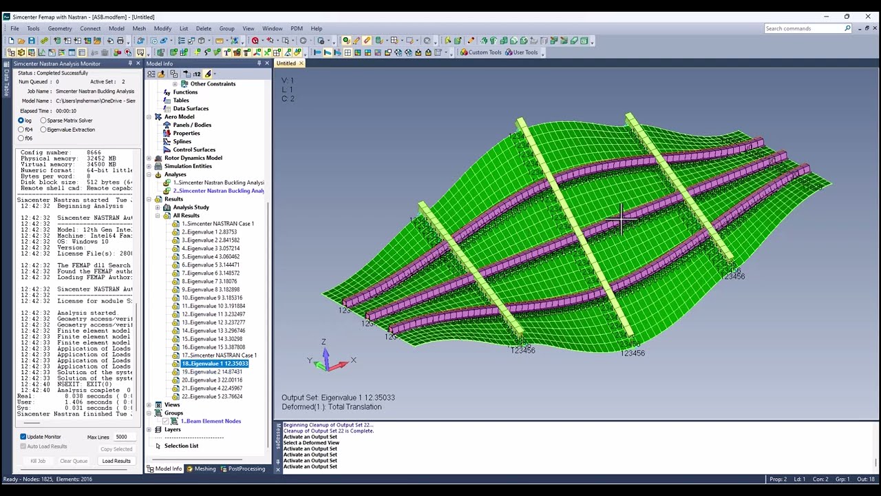 How to extract Global & Local Buckling modes with Simcenter FEMAP & NASTRAN