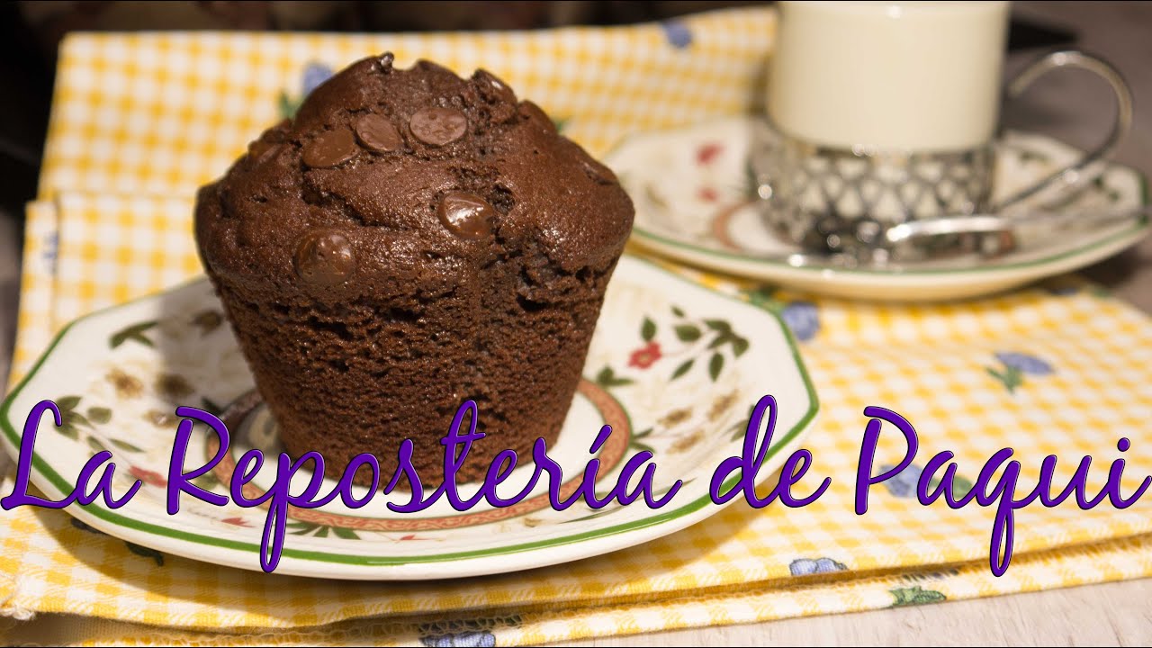 MUFFINS de CHOCOLATE (MUFFINS CHOCOLATE)  -La Reposter&iacute;a de Paqui-