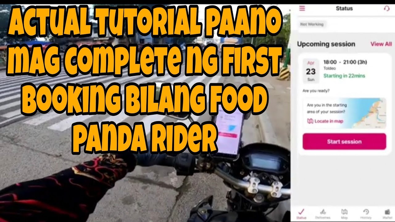 Actual tutorial paano mag complete ng booking bilang bagong food panda rider