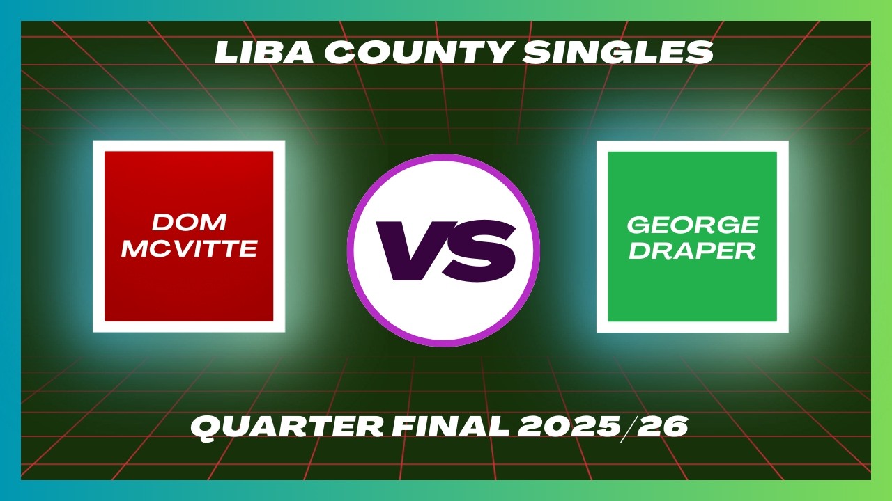 LIBA County Singles Dom McVittie Vs George Draper