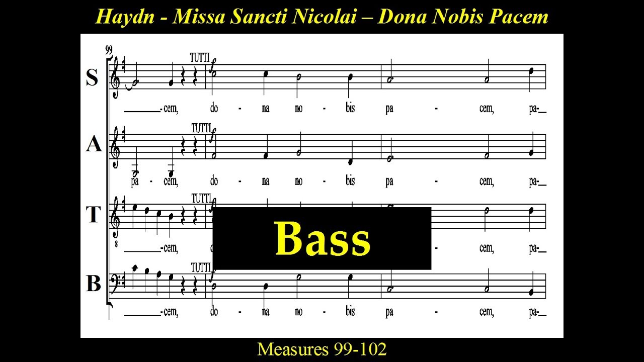 Haydn Sancti Nicolai 6b Dona Nobis Pacem Bass