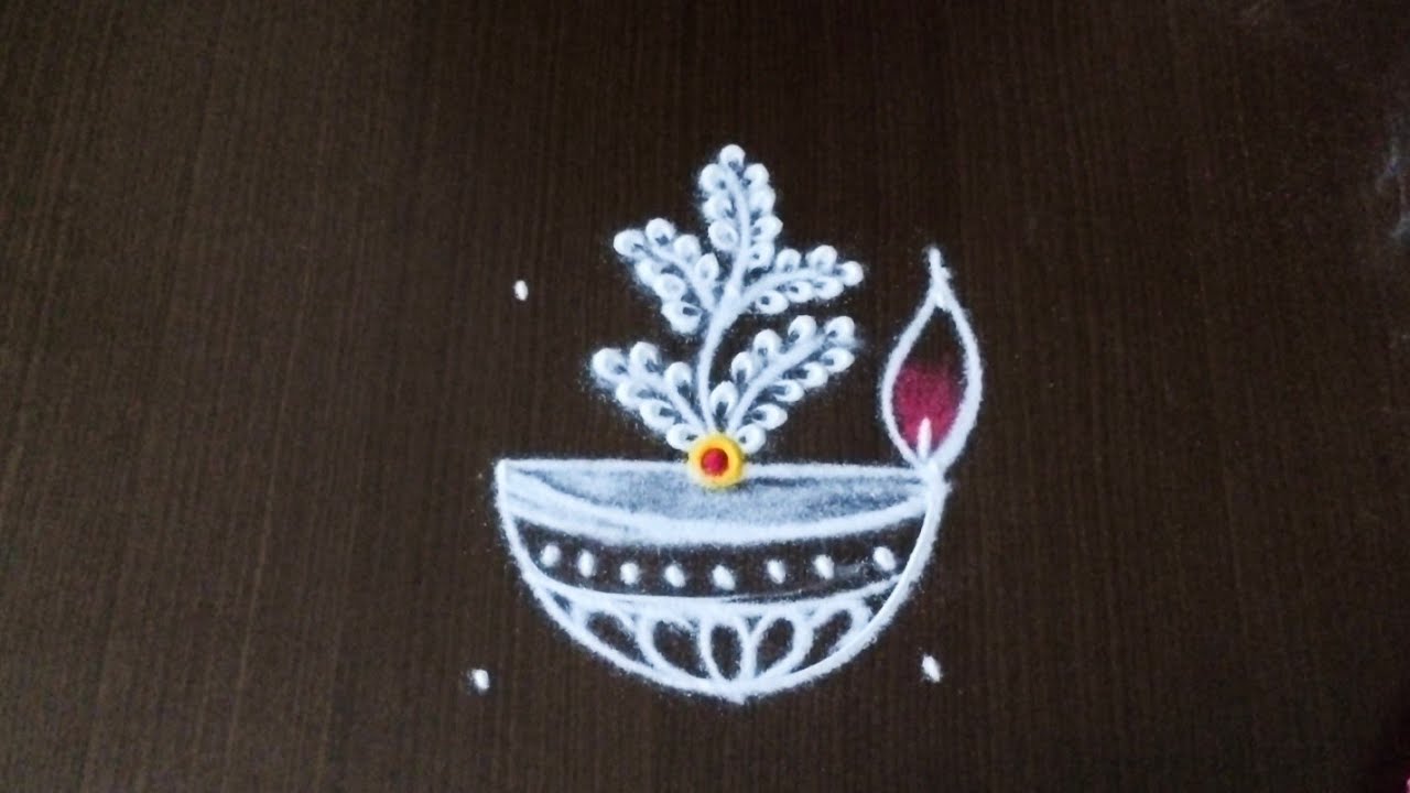 Creative tulsi madam rangoli design with dots/easy peacock rangoli kolam @nschannelrangoli