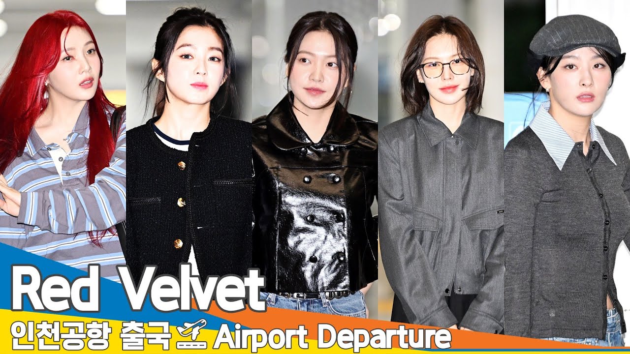 [4K] 레드벨벳, 막둥이 챙기는 럽리더~❤️ 레벨업 하는 🌹꽃미모(출국)✈️RedVelvet Airport Departure 2024.9.27 Newsen
