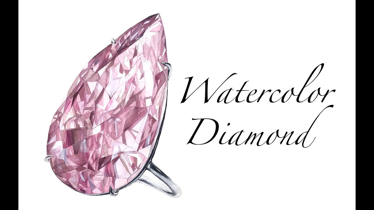 Diamond in Watercolors Painting Tutorial