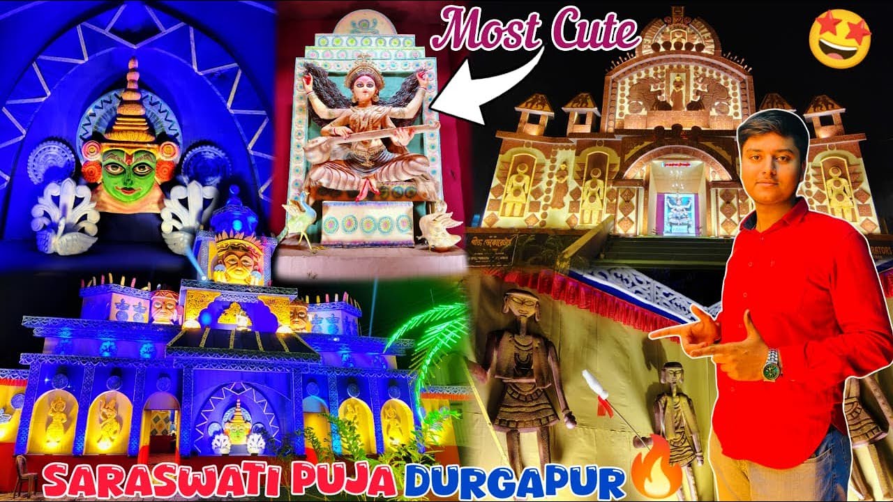Most Cute Saraswati In Durgapur Ispatpally Netaji🤩| Save Drive Safe Life Theme In Vivekananda Club😱