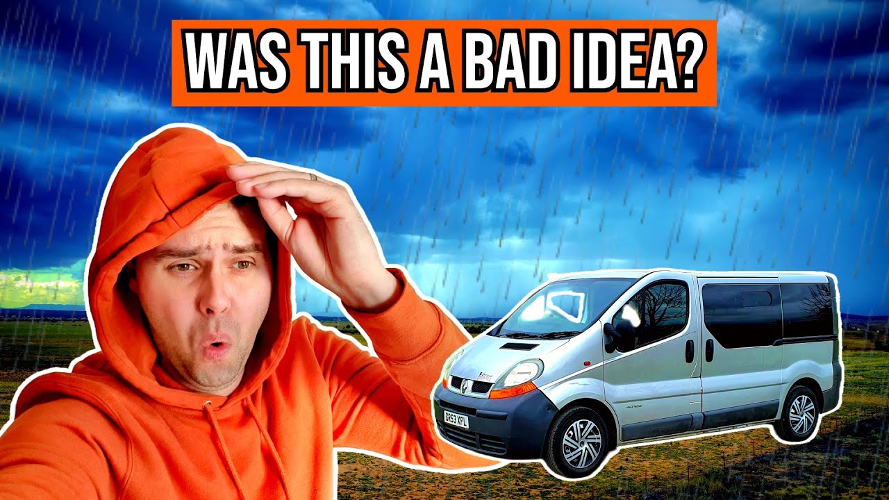 STORM STEALTH CAMPING In my Micro Camper Van | HEAVY RAIN In Pembrokeshire
