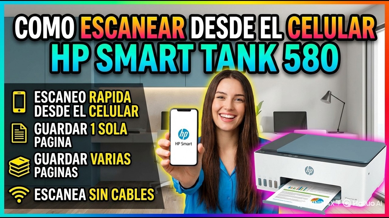 COMO ESCANEAR DESDE EL CELULAR HP SMART TANK 580