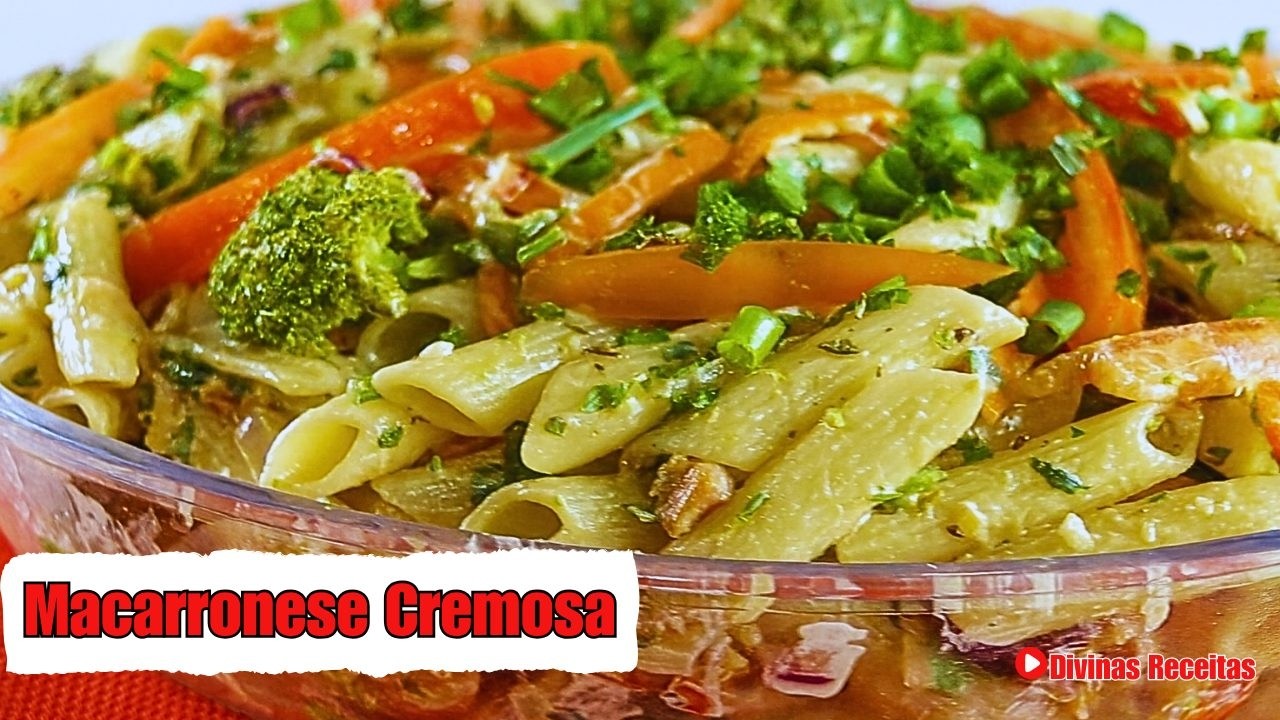 SALADA DE MACARRÃO CREMOSA: Rápida, Barata e Perfeita para o Almoço!