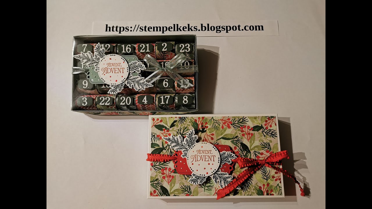 Adventskalender Küsschen mit SU! Stanze Bestes Etikett, PP Fröhliche Weihnachtszeit u. Lichterzauber