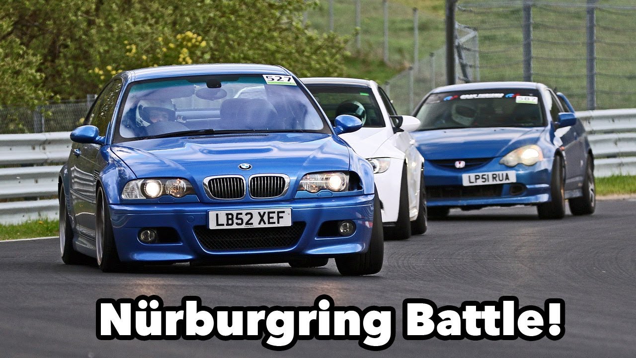 E46 M3 vs E92 M3 vs Integra Type R - Nürburgring Nordschleife Battle