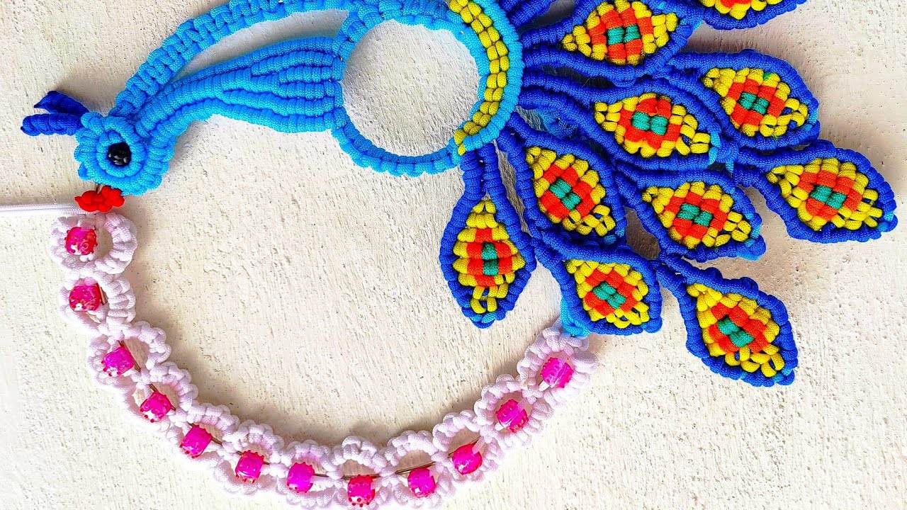Macrame Peacock🦚 / मोर Wall Hanging Tutorial || मेकरम का मोर कैसे बनाये