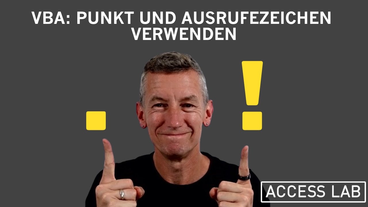 VBA: Punkt oder Ausrufezeichen