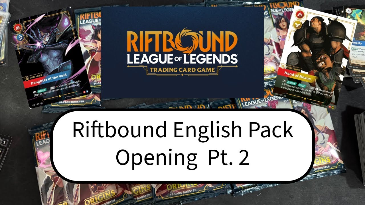 Riftbound TCG English Booster Packs Opening Part 2 (AMAZING PULL)
