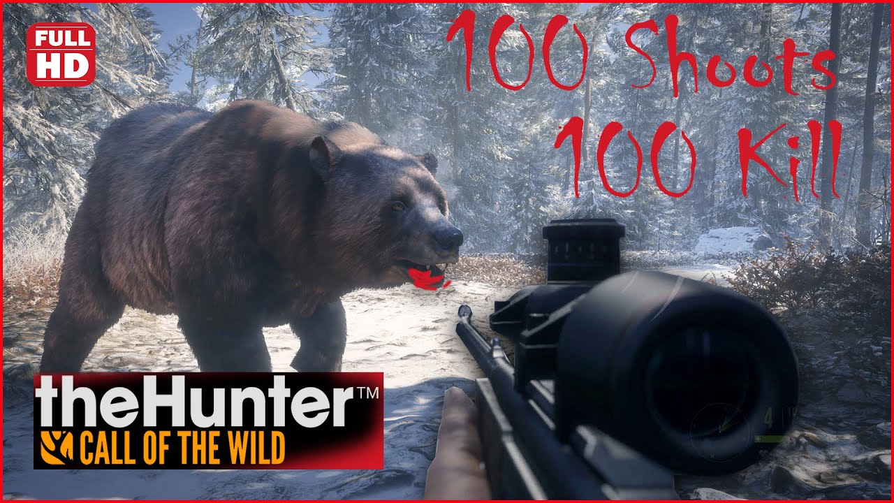 100 Shots 100 kill, THE HUNTER - CALL OF THE WILD, All Animals, All Weapons, All DLC`s - FULL HD