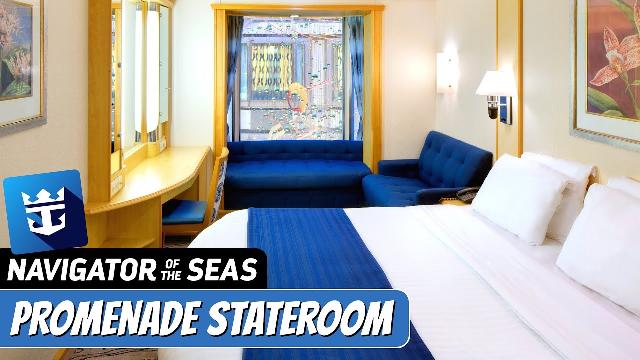 Navigator of the Seas | Обзор и экскурсия по внутренним каютам с видом на променад | Royal Caribbean