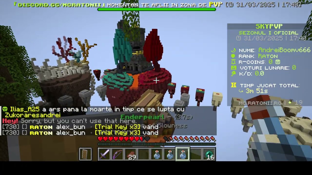 Toate locatile pentru iteme care le stiu dupa mc.ratonii.ro sectiunea SKYPVP