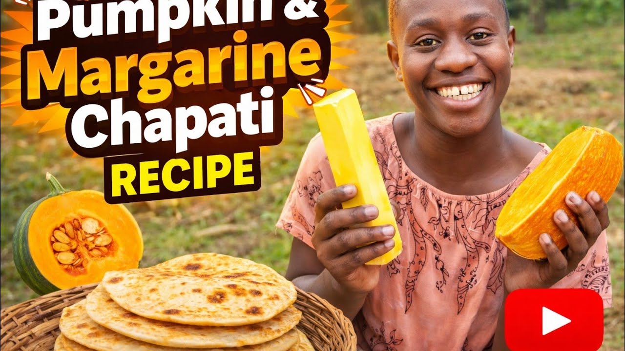 Incredible🥱 A recipe you have not tried ♥️Pumpkin & Margarine Chapati Recipe | African Village Life