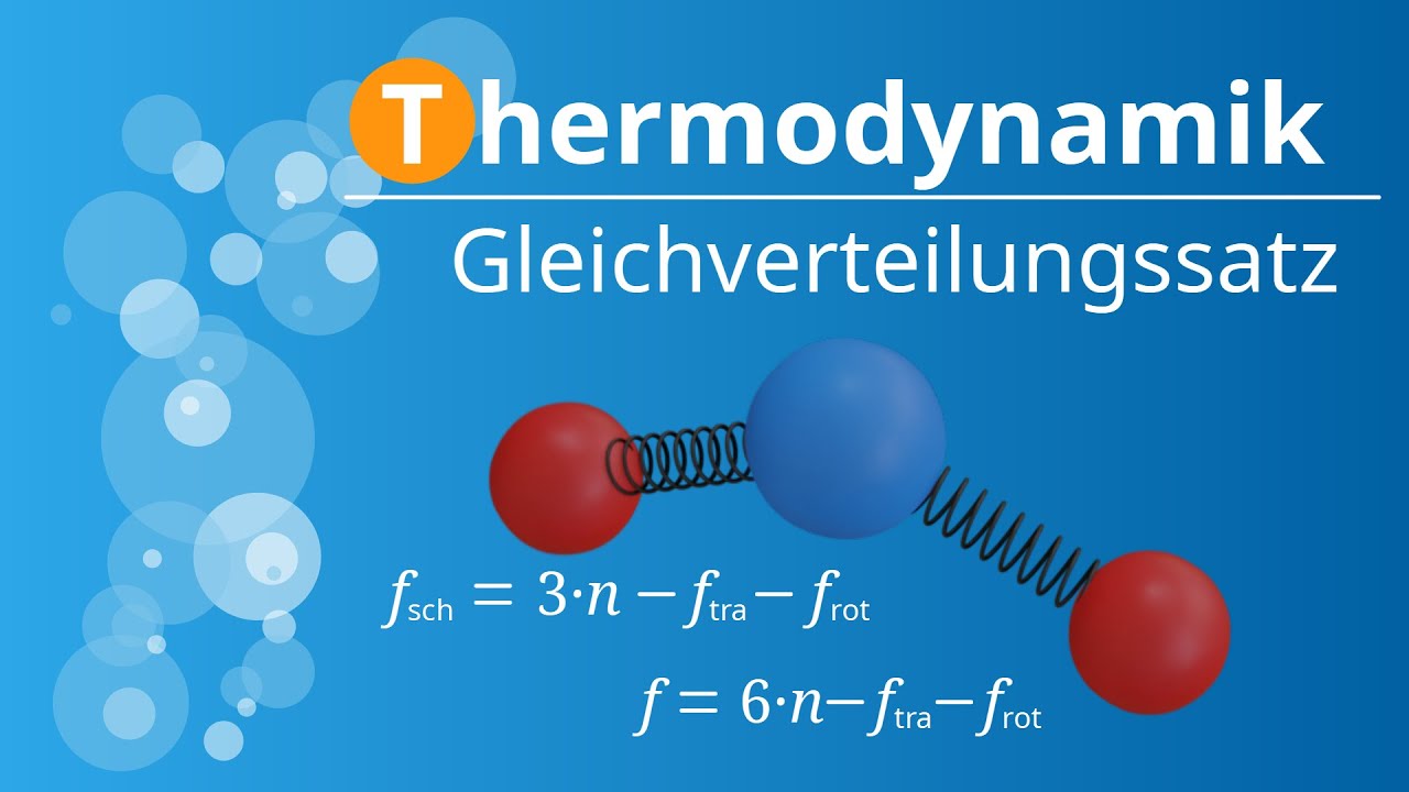 Gleichverteilung der Energie auf Freiheitsgrade (Äquipartitionstheorem)