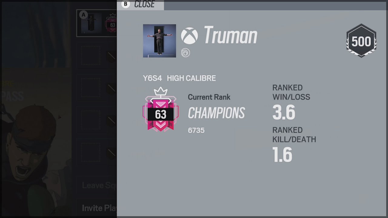 What a level 500 Champion looks like - Rainbow Six Siege Xbox
