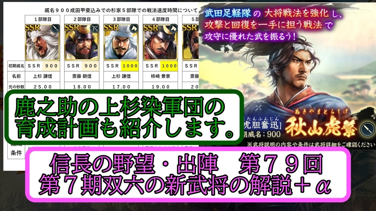 【信長出陣】第7期双六の新武将の解説と編成案＋α 編成案第79回【無微・新規向け】