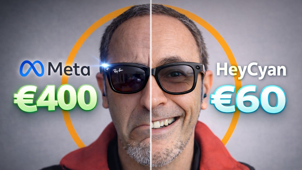 60€ per HeyCyan VS 400€ per i RayBan Meta - SORPRENDITI !!! #smartglasses