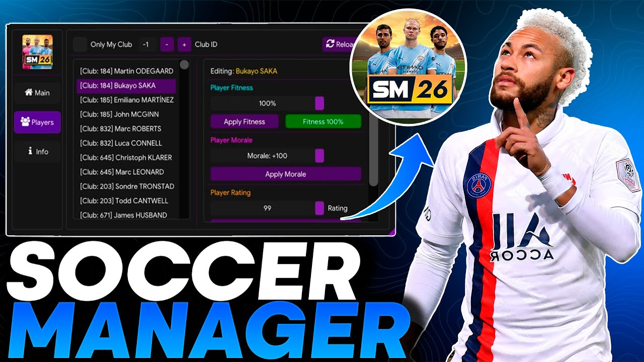 MOD MENU SOCCER MANAGER 2026 | v3.3.0 | UNLIMITED MONEY FITNESS, MANAGER LEVEL UP, EDIT ALL PLAYERS