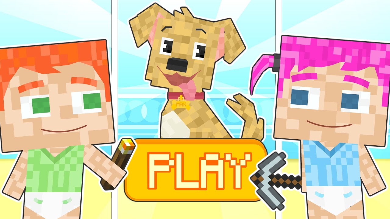 BABIES ALEX AND LILY 👾 Transform into Pixels in the Minecraft World