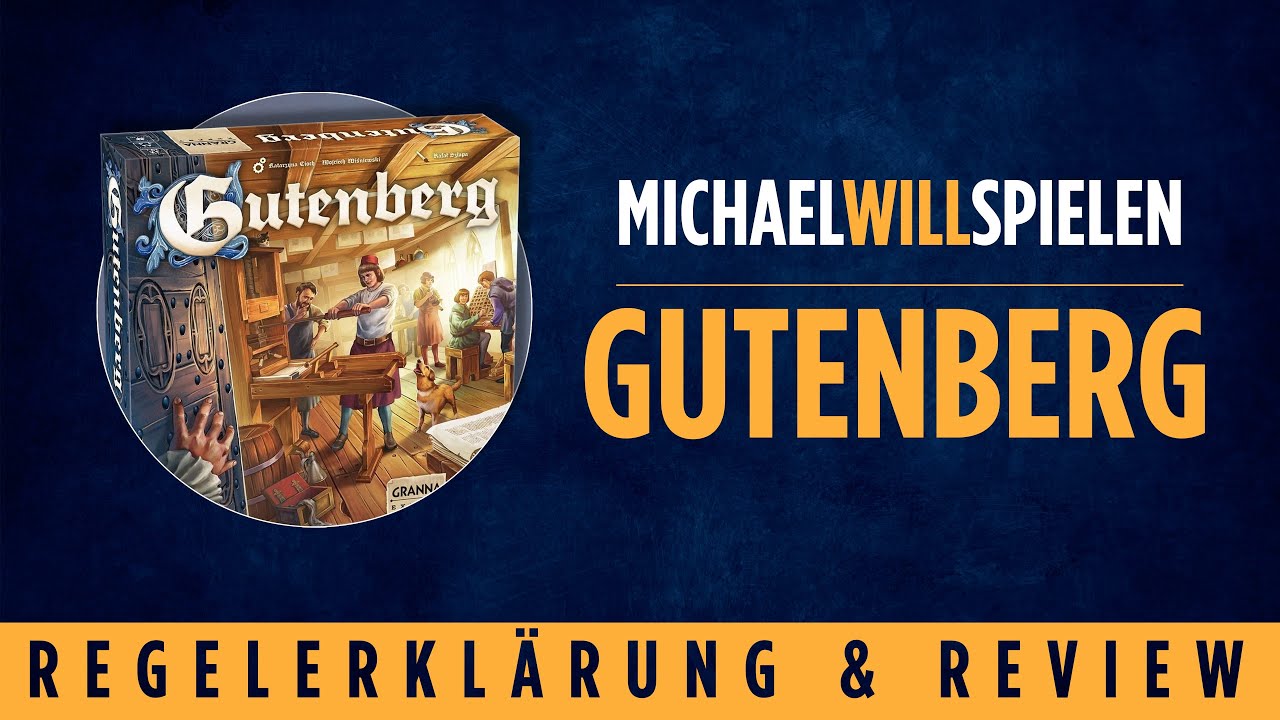 GUTENBERG – Regelerklärung und Review – MICHAEL WILL SPIELEN