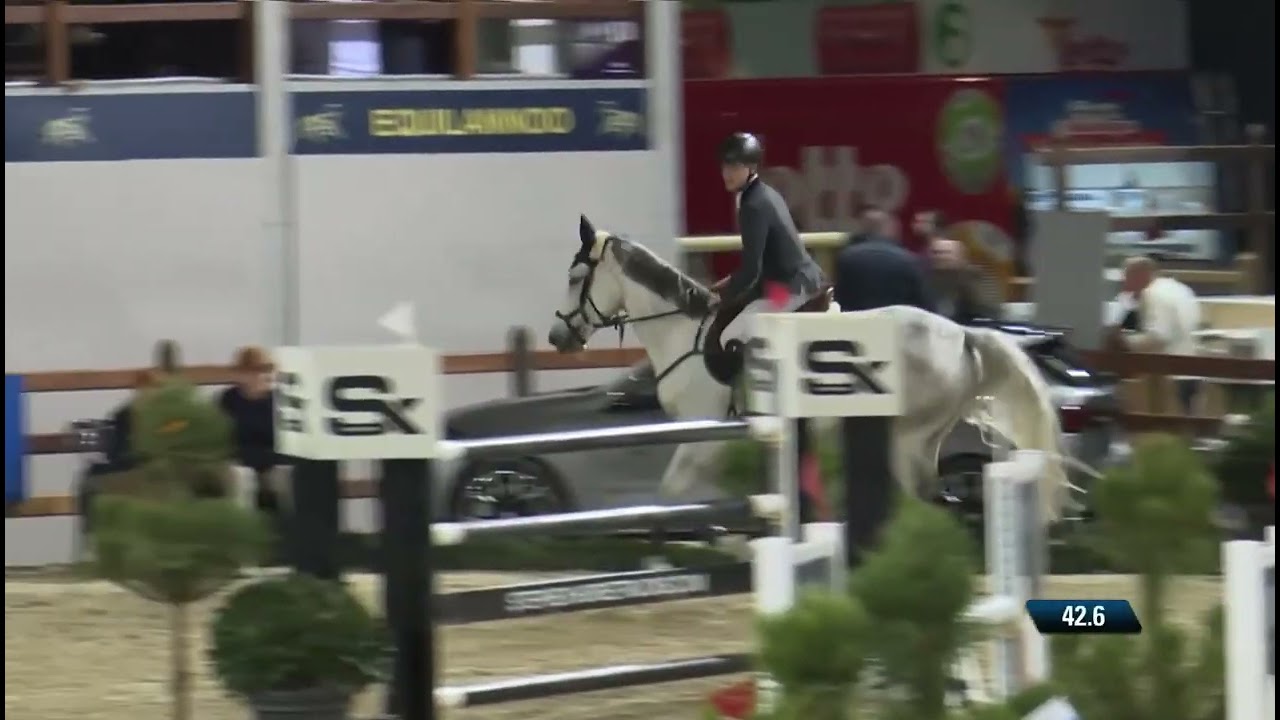 Pippa Blue second in the U21 1.35m class during Jumping Mechelen '24